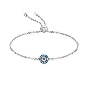 Swarovski Silver Round Evil Eye Pullout Bracelet